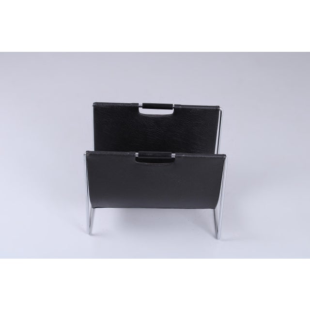 Black Skai Magazine Holder by Brabantia, 1970s For Sale - Image 4 of 13