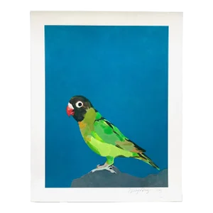 Parakeet Portrait Giclee by Neicy Frey