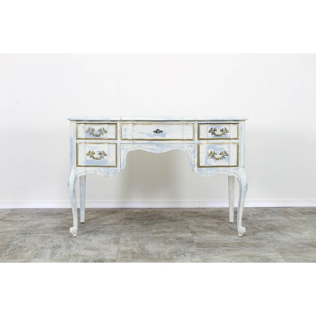French Provincial White Shabby Chic Vanity Desk Chairish