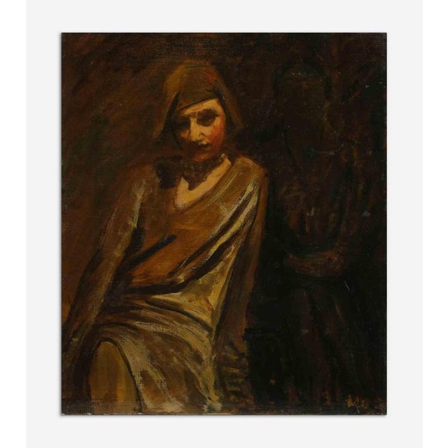 Modern Antonio Feltrinelli, Woman, 1930s, Oil on Canvas, Framed For Sale - Image 3 of 4