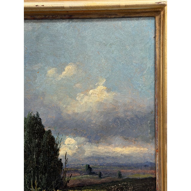 English Oil on Canvas 'Meadow' Landscape For Sale - Image 3 of 8