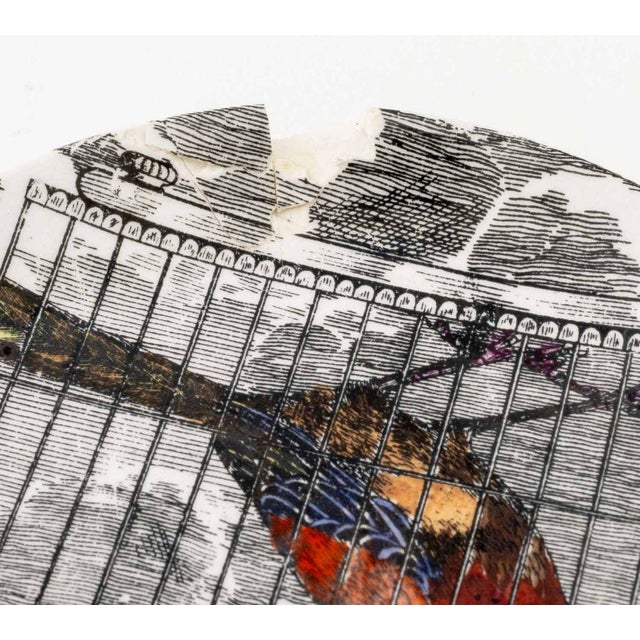 White Fornasetti Le Arpie Gentili Porcelain Coasters, 8 For Sale - Image 8 of 10