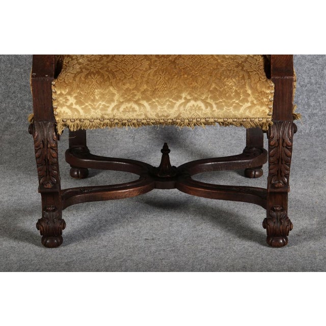 Antique Baroque Chair in Oak, 1800 For Sale - Image 11 of 18