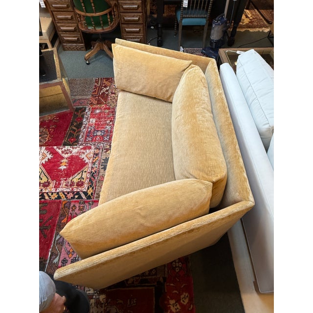 Baker Furniture Company John Salandino for Baker Furniture Angled Sofa For Sale - Image 4 of 12