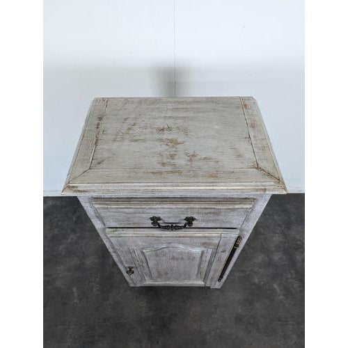 Rustic Rustic Bedside Table with Painted Details For Sale - Image 3 of 6