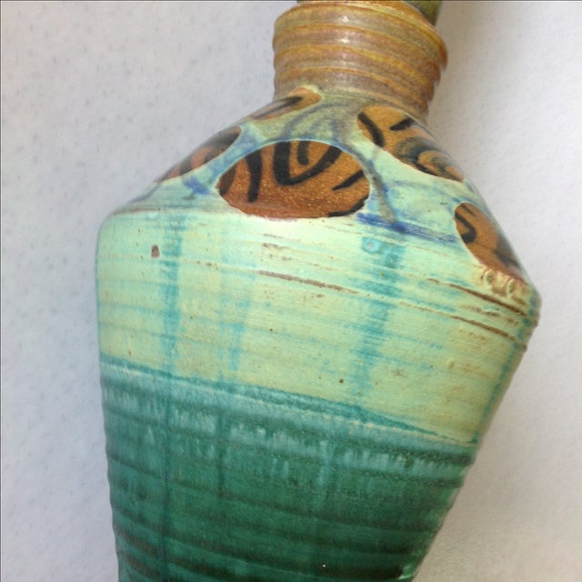 French Modern Art Studio Pottery Vase For Sale - Image 9 of 11