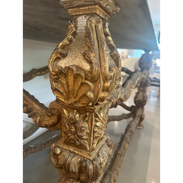 1920s 1920's Italian Console With Original Marble Top For Sale - Image 5 of 5