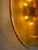 Italian Wall Light in Amber Murano Glass Disc and Brass Metal Frame For Sale - Image 6 of 10