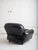 Space Age Overstuffed Leather Lounge Chair For Sale In New York - Image 6 of 13