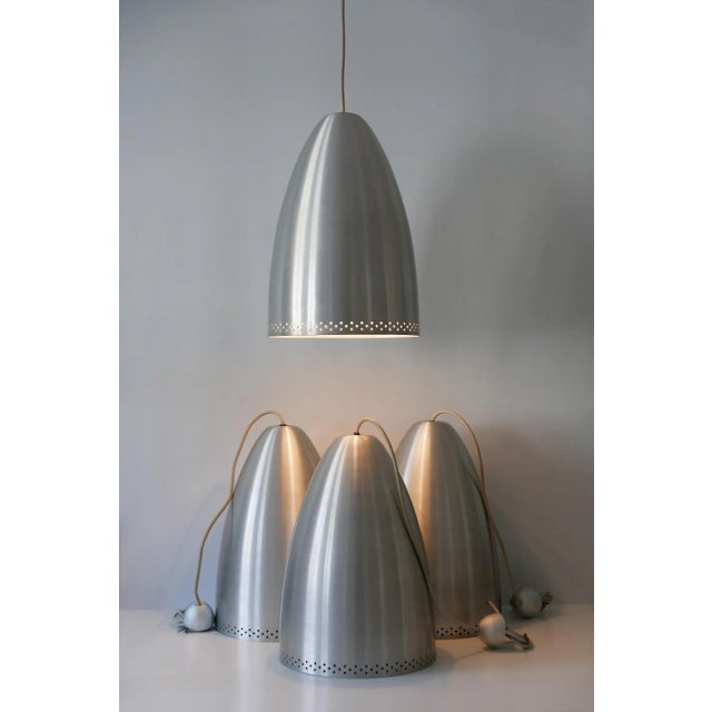 Large German Aluminium Pendant Lamp, 1970s For Sale - Image 6 of 15