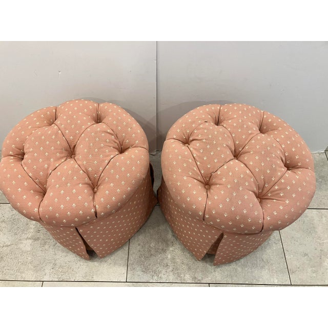 Pair of 1990s Custom Ottomans For Sale - Image 4 of 9