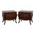 Pair of Vintage French Provincial Bombe-Style Solid Wood End Tables — Nightstands For Sale