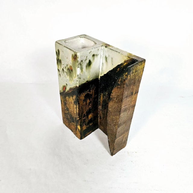 Marcello Fantoni Mid Century Brutalist Ceramic Vase by Marcello Fantoni for Raymor For Sale - Image 4 of 7