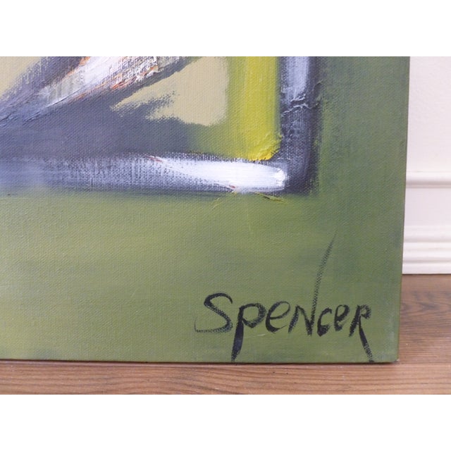 "Schrodinger's Cat" Abstract Oil and Acrylic Painting by Scott A. Spencer For Sale In Los Angeles - Image 6 of 6