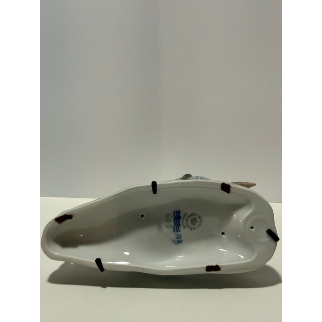 Gray Royal Copenhagen Porcelain Figurines – Cat & Ducks – Denmark – Vintage Pair For Sale - Image 8 of 11