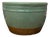 Small Green Rounded Ceramic Garden Planter For Sale