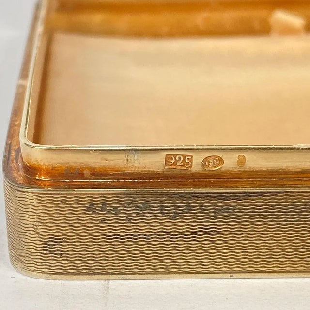 German Emil Brenk Gilt Sterling Silver, Onyx and Gemstone Cosmetic Case For Sale - Image 10 of 18