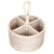2020s Artifacts Rattan Round 4 section Caddy/Cutlery Holder in White Wash For Sale - Image 5 of 5