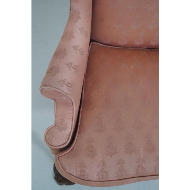 Pair Hickory Chair Co Queen Anne Wing Chairs For Sale In Philadelphia - Image 6 of 18