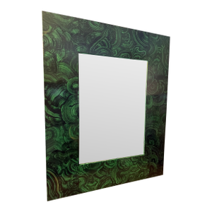 Irwin and Lane Faux Malachite Green Wall or Hall Mirror