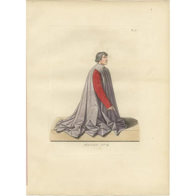 Mercuri, Historical Portraits of Sixtus IV, Platina and a Noble Englishwoman, 1845, Prints, Set of 3 For Sale - Image 3 of 10