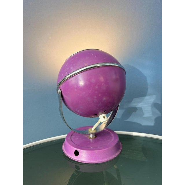 Vintage Space Age Purple Eyeball Desk Lamp For Sale - Image 11 of 11