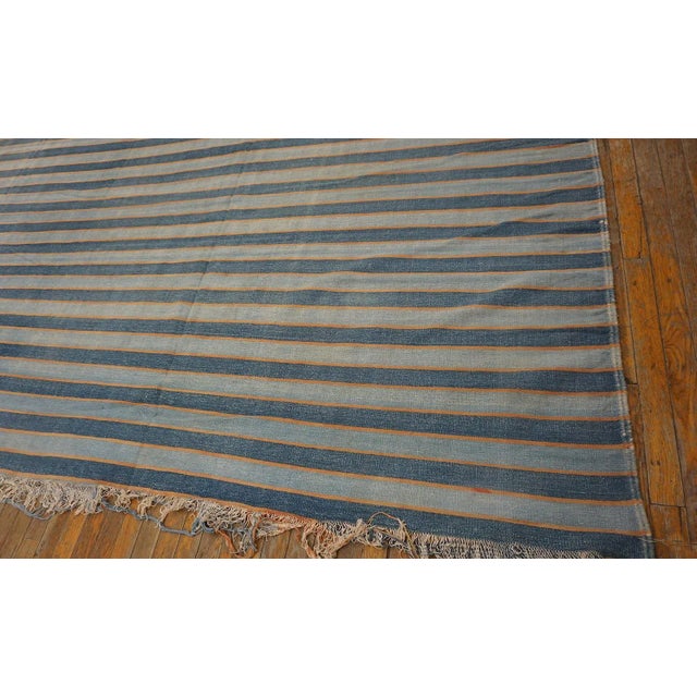 Early 20th Century Indian Cotton Dhurrie Carpet ( 12' X 14'4'' - 366 X 436 ) For Sale - Image 4 of 8