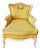 Vintage Yellow Silk Armchair For Sale
