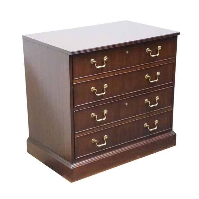 Late 20th Century Mount Airy Sold Mahogany Traditional Style 31" File Cabinet For Sale - Image 5 of 14