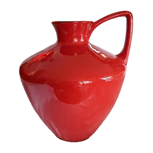 Large Vintage Red Ceramic Model 401-40 Vase from Scheurich, 1970s