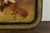 Gold English 19th Century Painted Tôle Tray Depicting Playful Dogs and Turtle Doves For Sale - Image 8 of 11