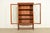 Early 20th Century Stickley Brothers Style Antique Arts & Crafts Carved Oak Bookcase Cabinet With Leaded Glass Doors, Circa 1900 For Sale - Image 5 of 14