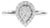 10K White Gold 3/8 Cttw Round-Cut Lab Grown Diamond Cluster Pear Promise Ring (G-H Color, VS2-SI1 Clarity) - Size 7 For Sale