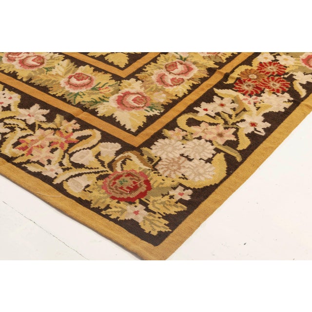 Textile Modern Bessarabian Floral Design Handmade Wool Rug by Doris Leslie Blau For Sale - Image 7 of 7