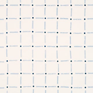 Schumacher X Caroline Z Hurley Drifting Grid Wallpaper In Sky For Sale