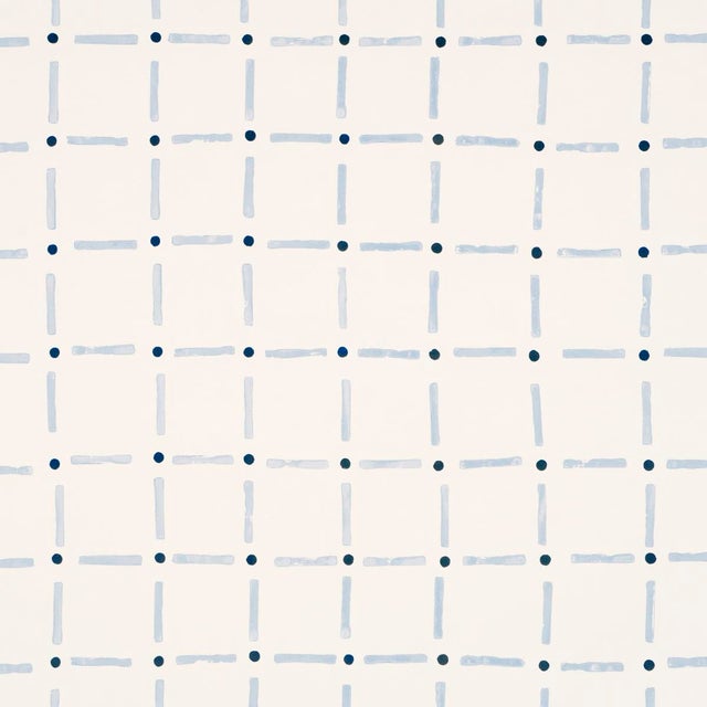 Schumacher X Caroline Z Hurley Drifting Grid Wallpaper In Sky For Sale