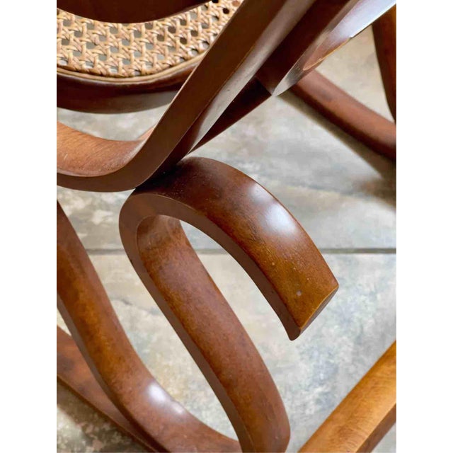 Vintage Rocking Chair in Bent Beech and Vienna Straw in the style of Thonet, 1970s For Sale - Image 16 of 18