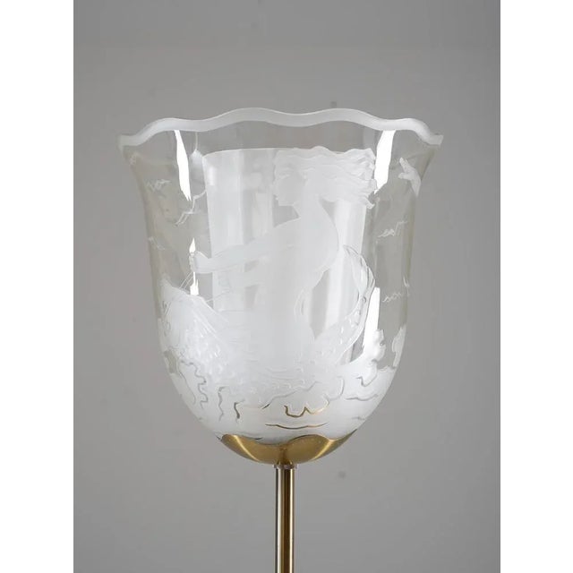 Swedish Modern Floor Lamp attributed to Bo Notini for Glössner, 1940s For Sale - Image 4 of 13