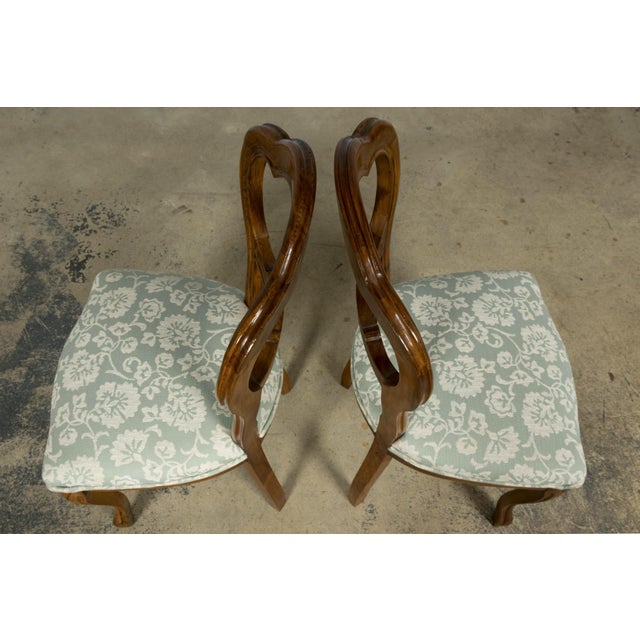 Set of 10 Antique French Louis Philippe Walnut Dining Chairs, Late 19th Century For Sale - Image 14 of 18