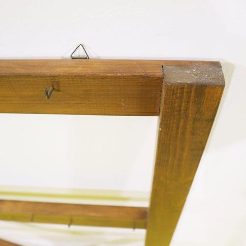 Rustic Natural Wood Object Hanger with Metal Hooks For Sale - Image 3 of 9