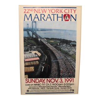 Vintage 22nd New York City Marathon Poster For Sale