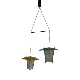 Italian Hanging Lamp with Two Lanterns, 1950s For Sale