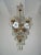 Italian Tiered Tole White Roses Murano Drops Chandelier, Circa 1930 For Sale - Image 4 of 12