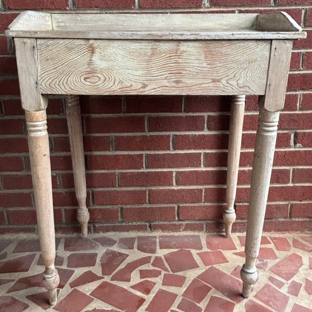 Antique pine work table, perfect as a potting table in a sunroom or garden shed. Please see condition details noted. Most...