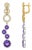 Contemporary Silver Amethyst Earrings, Pair For Sale