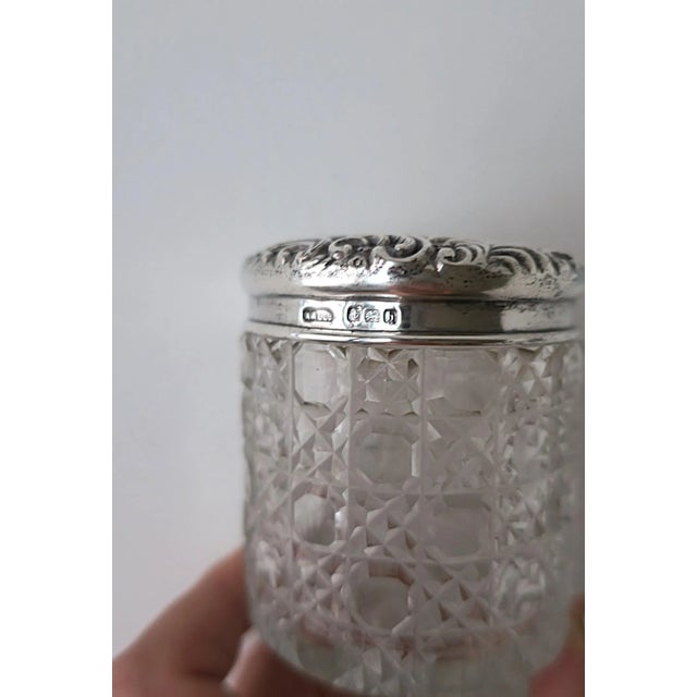 Antique English Sterling Silver Vanity or Bathroom Jar Box, Circa 19th-Century For Sale - Image 13 of 13