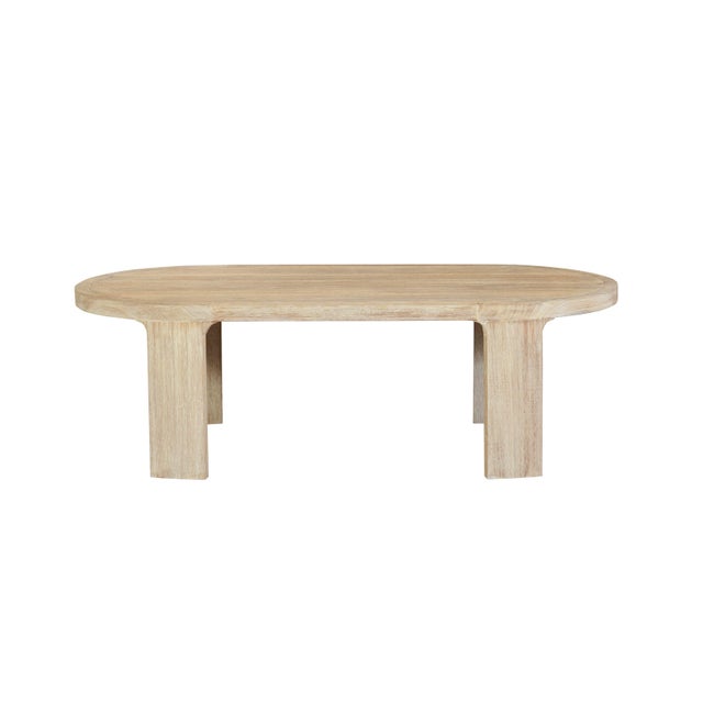 Eclipse Outdoor Solid Teak Wood Natural Look Coffee Table For Sale - Image 4 of 8