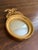 Traditional Vintage American Federal Gold Brass Eagle Bullseye Convex Mirror For Sale - Image 3 of 6