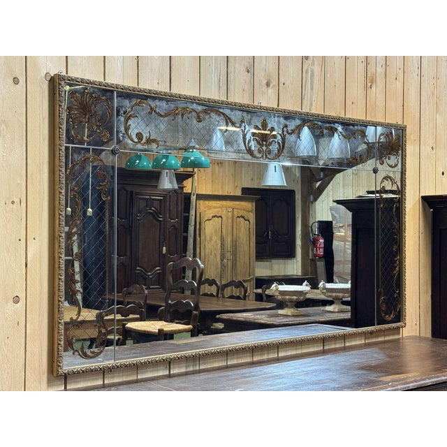 Large Vintage Bistro Mirror, 1970s For Sale - Image 6 of 7