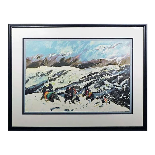 Earl Biss "Morning Glory Boys in Blue" Serigraph Art on Paper Hand Signed Framed For Sale